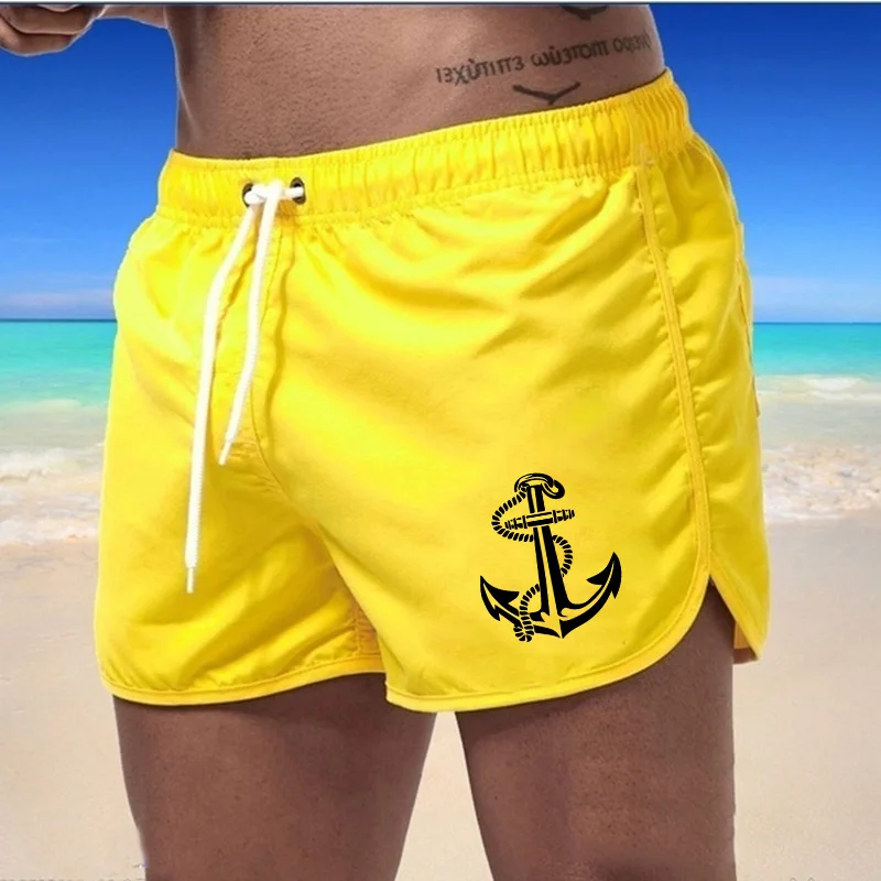 2024 Trendy Marke Sommer Quick-Dry Shorts Männer Bademode Strand Shorts Badeshorts Strand Tragen Sport (9 Farben) männer Kleidung