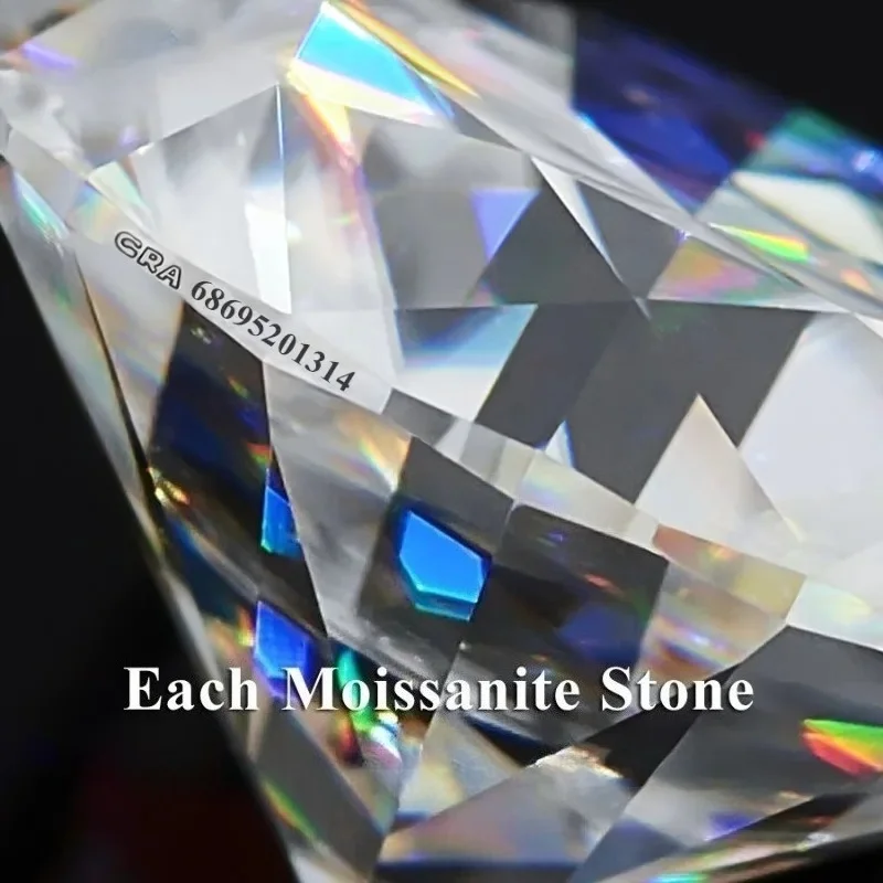 Wholesale D Color Moissanite Stone Loose Gemstones Lab Diamond 0.5-12ct VVS1 Round Cut Positive Pass Test with Certificate