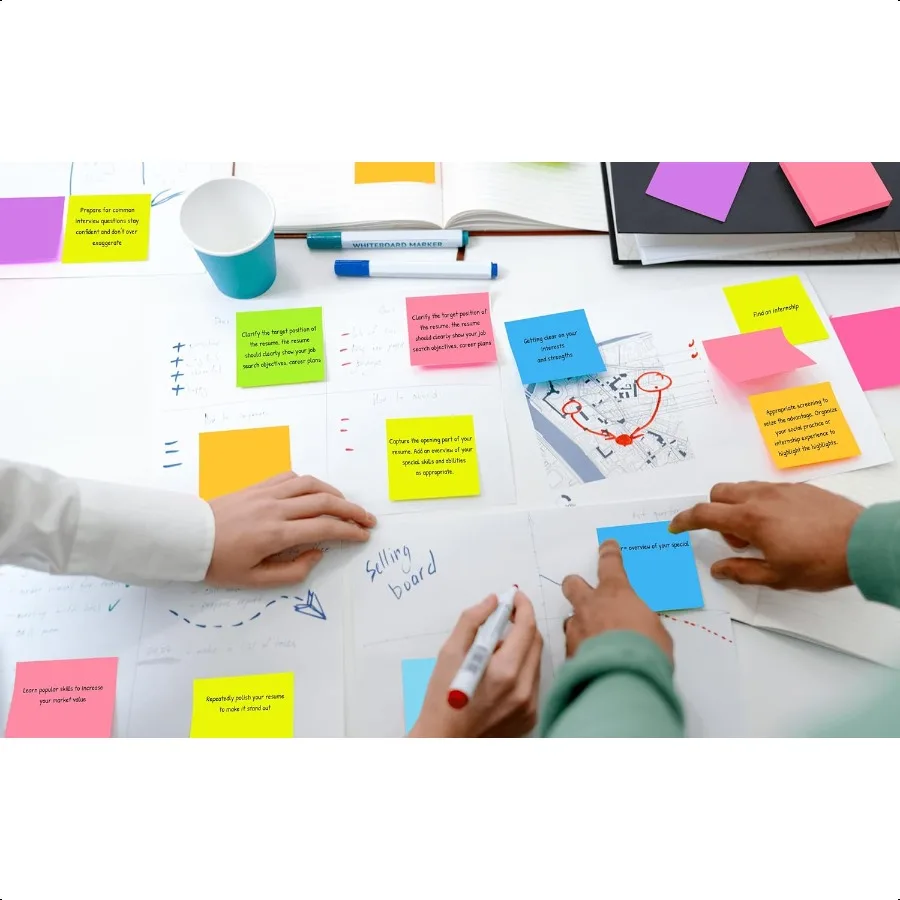 36 Pack Sticky Notes 3x3 in Post 9 Bright Colors SelfStick Note Pads it Strong Adhesive Easy to Post for Home Office Notebook