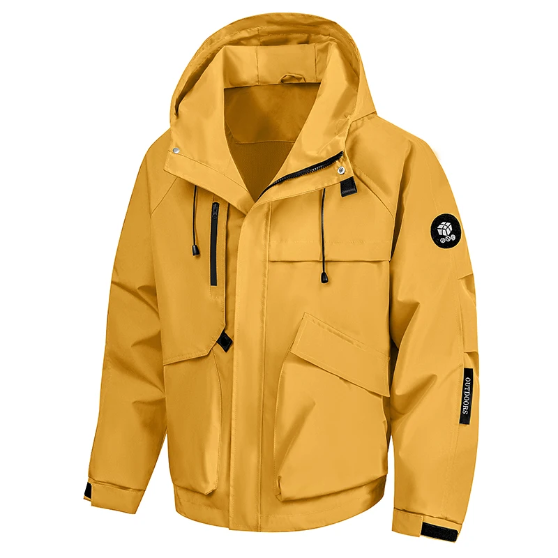 

Autumn Waterproof Hiking Jackets Men's Outdoor Softshell Zip Up Hooded Jacket Windbreaker Camping Coats Lightweight Spring Coats