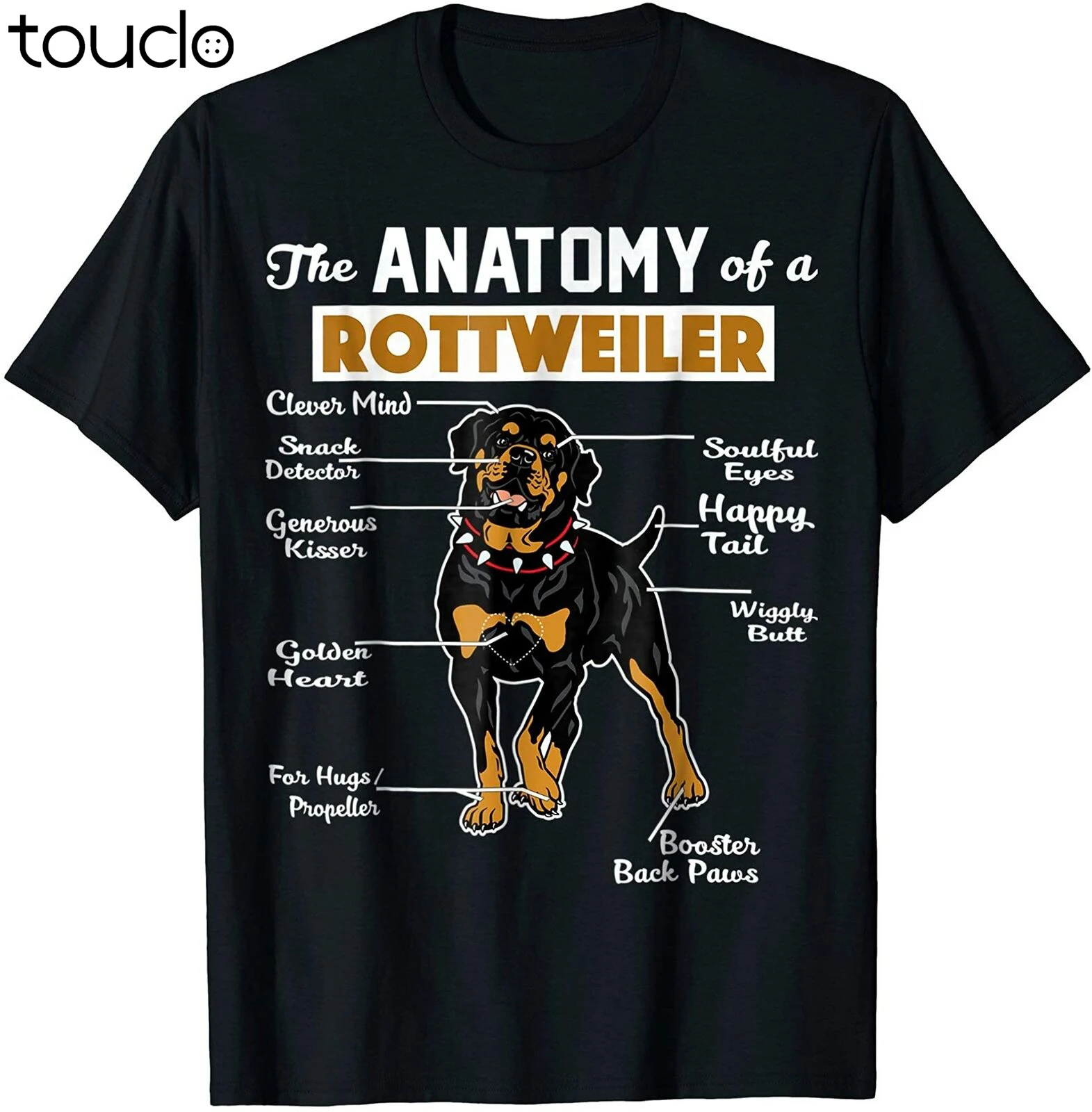 New The Anatomy Of A Rottweiler Shirt Vintage Gift For Men Women Funny Tee Unisex T-Shirt S-5Xl Xs-5Xl Custom Gift