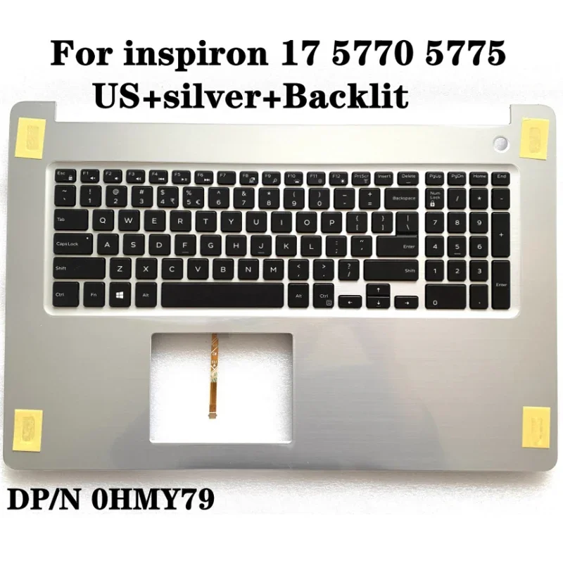 Original New Laptop Case For inspiron 17 5770 5775 P35E Palmrest Upper Case C Cover Shell With US Backlit Keyboard