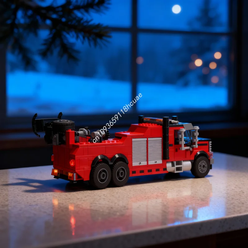 434 Pezzi MOC Città Traffico Stradale Modello di Camion Carro Attrezzi Blocchi da Costruzione Regalo di Natale Giocattolo Architettura Fai-da-Te Idea Creativa Mattoncini