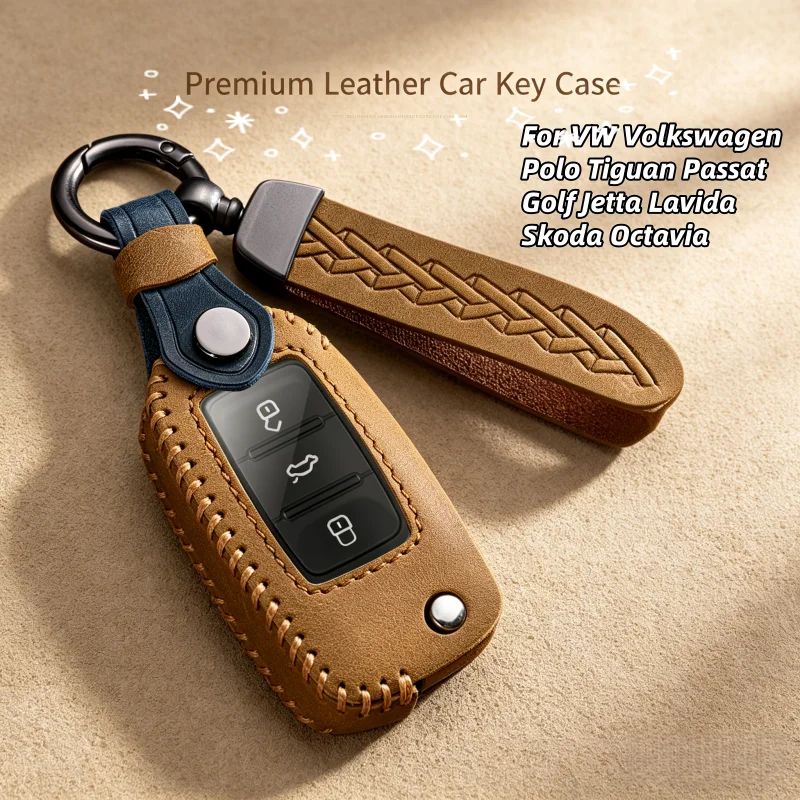 

For VW Volkswagen Polo Tiguan Passat B5 B6 B7 Golf 4 5 6 MK6 Jetta Lavida Skoda Octavia Seat Leon Altea Car Key Case Cover