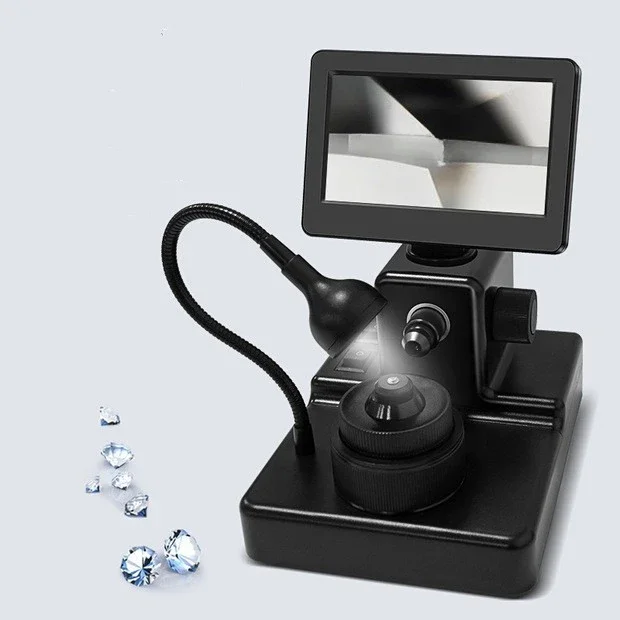 4.3 Inch Screen LCD  Portable Digital Microscope Diamond Girdle Viewer   GIA Number View  with 8 LED Light