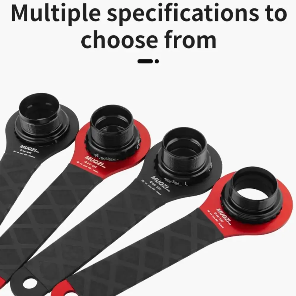 

39/41/44/46/49/52mm BB Wrench Alluminum Alloy Anodizing Bottom Brackets Wrench Soft Grib Repair Tool Bottom Bracket Tool