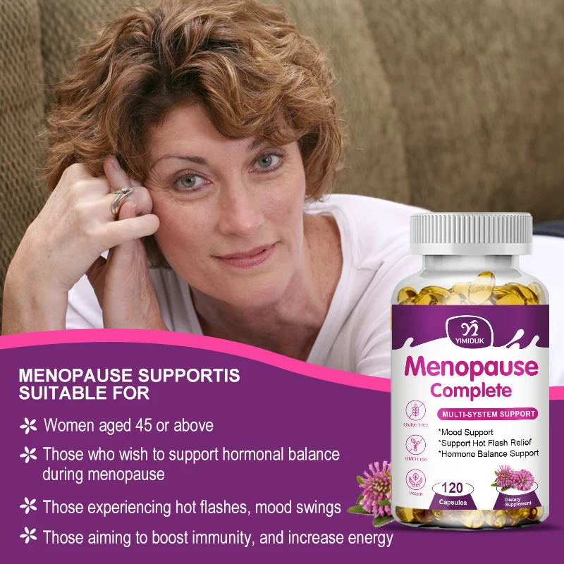 Menopause Relief for Women Hot Flashes Night Sweats & Hormone Support Relief Hormone Balance Capsules