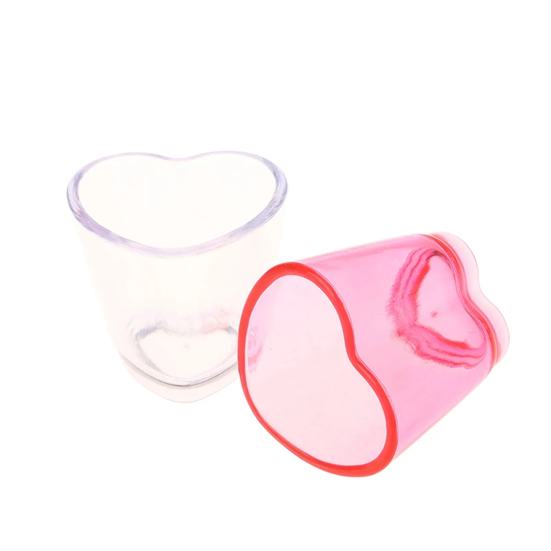 1PC Beer Cup Heart-shaped Wine Glass Plastic Whisky Mini For Party Mug Cup Barware Kitchen Dining Bar Home Garden Decoration