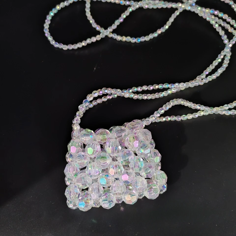 

DIY Beaded Woven Crossbody Bags for Kids Girls Coin Pouch Tote Kawaii Baby Hand Bag