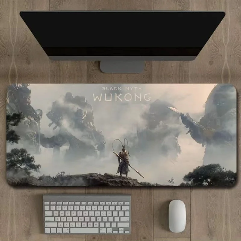 Black Myth Wukong Game Mouse Pad Super Poster Computer Desk Pad Black Wukong Resistant To Dirt Anti-Slip Rubber E-Sports Pad