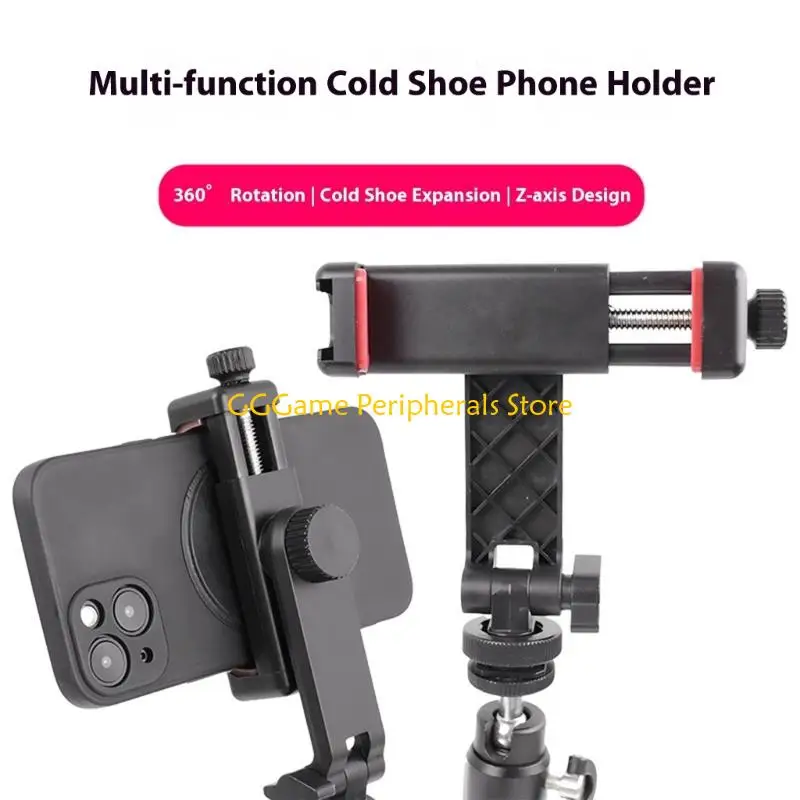 U55B Directional Phone For DSLR Cold Shoe Interfaces Slip Enhanced Grip