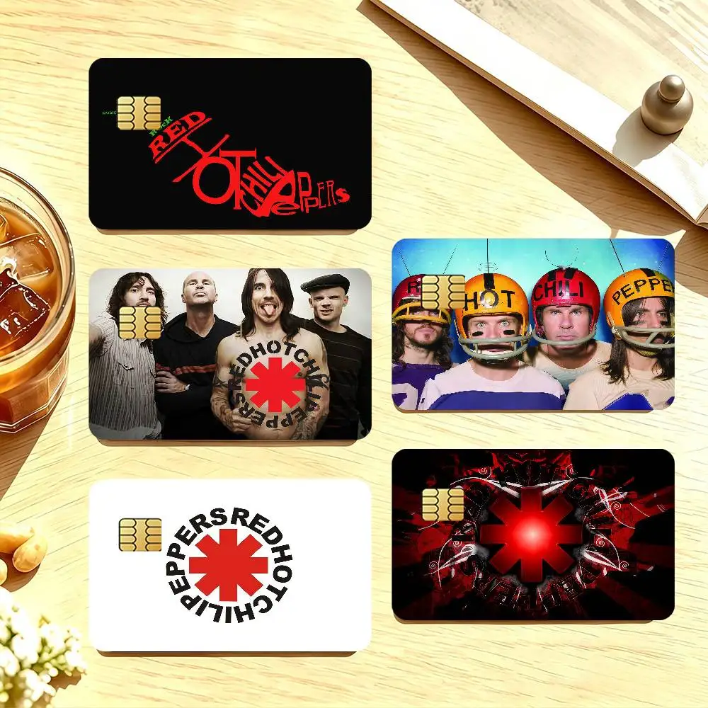 Band R-Red Hot C-Chili P-Peppers Credit Card Skin Stickers For Bank Card Bus Metro Cards Waterproof Anti-Scratch Gift 4PCS