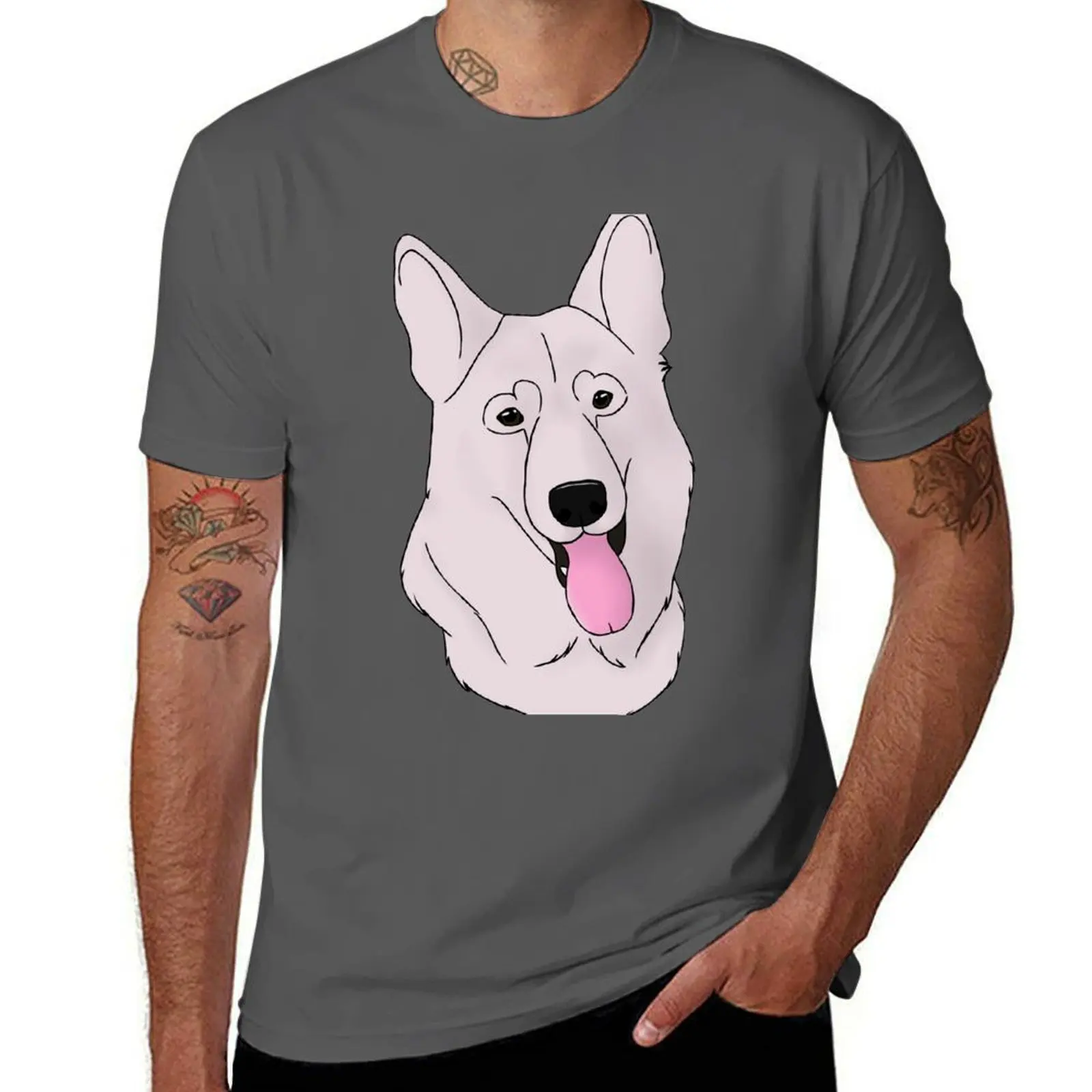 

Swiss White Shepherd - Shorthair T-Shirt t shirts for man graphic tees funny t shirts cotton T-Shirt