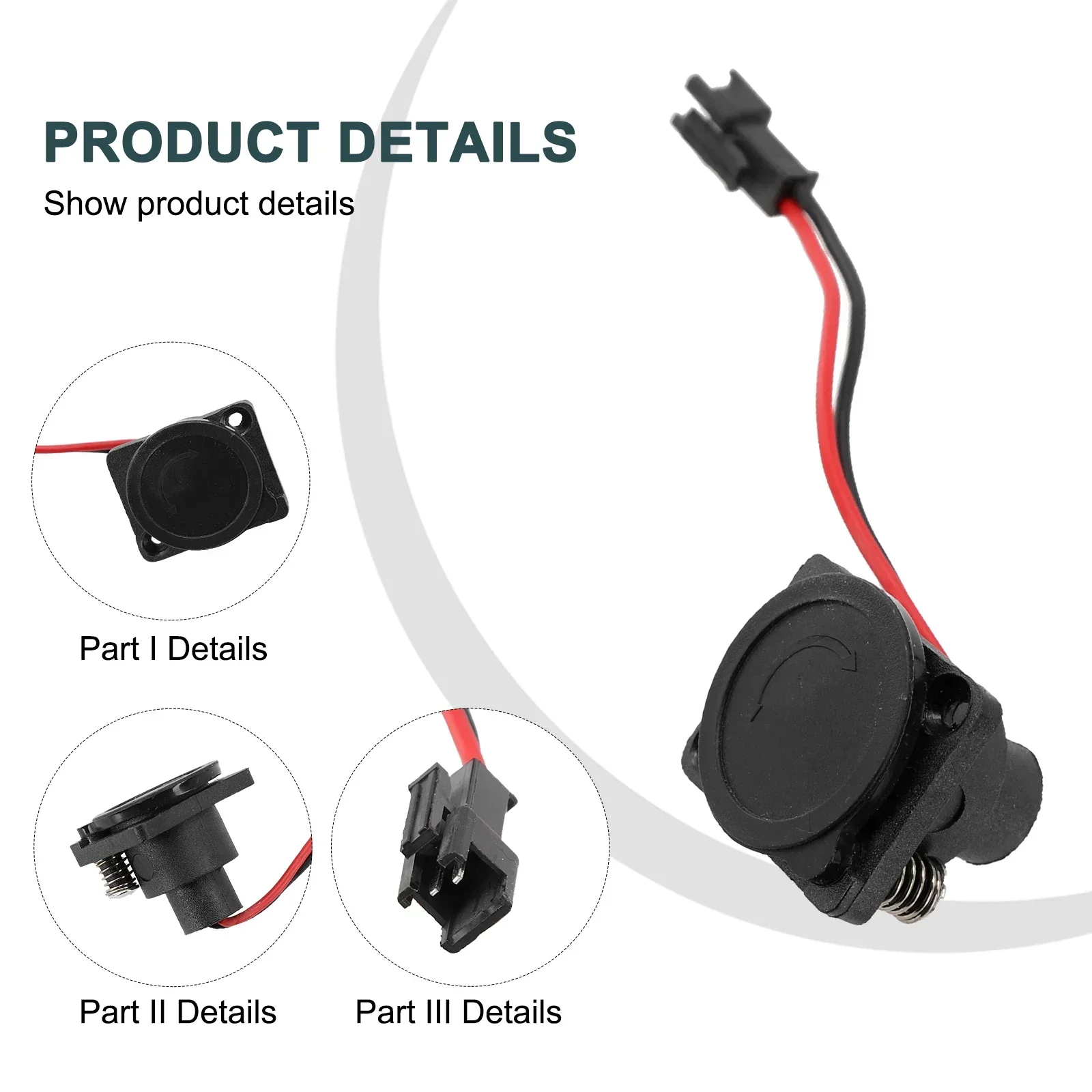 1pc Charging Port PVC Electric Scooters E-bikes Charging Port DC2.5/Con/female/male/Lotus Charger Hole Sockets Bicycle Component