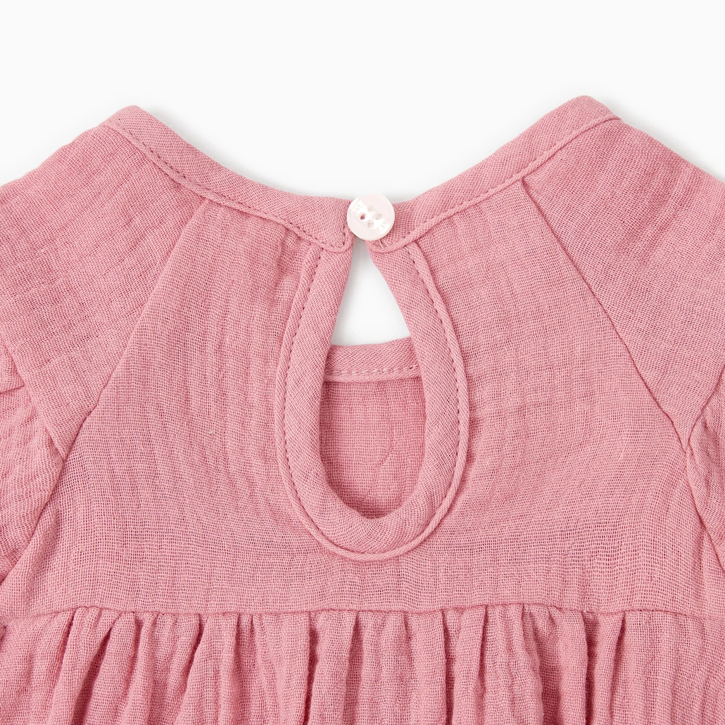 PatPat Mommy and Me Matching Pink Button Up Belted Ruffle Trim High-Low Dresses