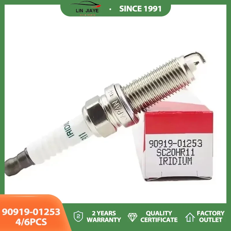 Hot sale 4/8PCS 90919-01253 SC20HR11 Iridium Spark Plug For Toyota Corolla Prius Lexus 90919 01253 SC20HR-11 9091901253