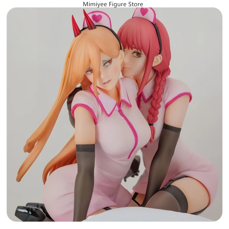 

13cm Nurse Power & Makima Anime Figure Scene Model Statue Desktop Decoration