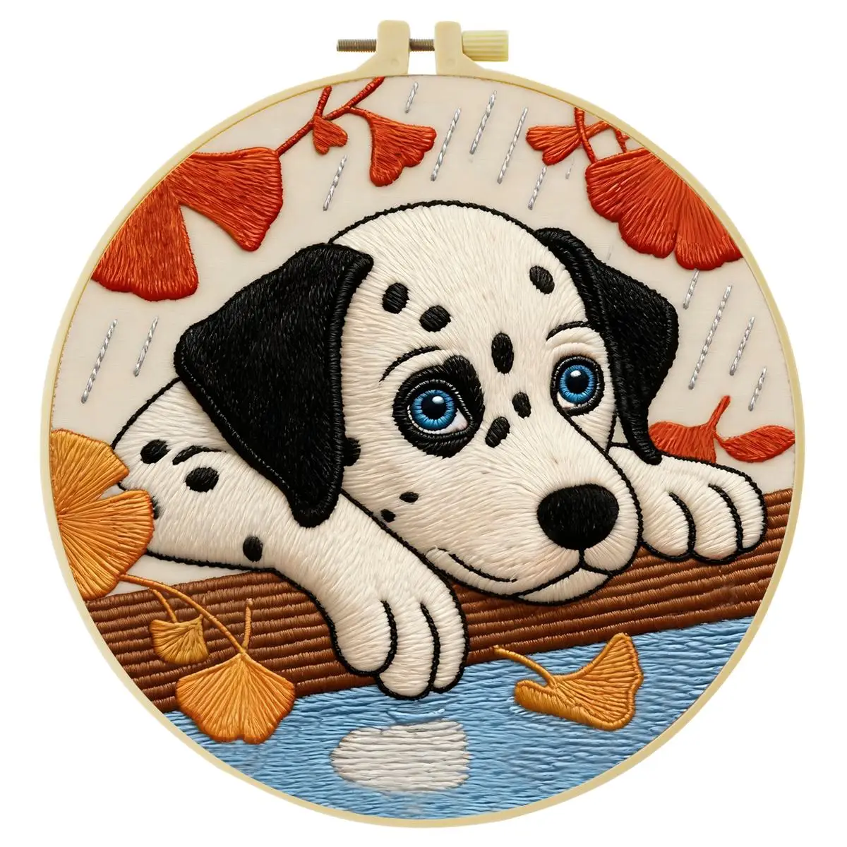 1 Stück 20X20CM/15X15CM 7,87/6,3 Zoll Dalmatiner Hund Stickerei Starter-Kit DIY-Kit DIY-Stickerei-Set Handarbeiten Nähkunst – Detail 4