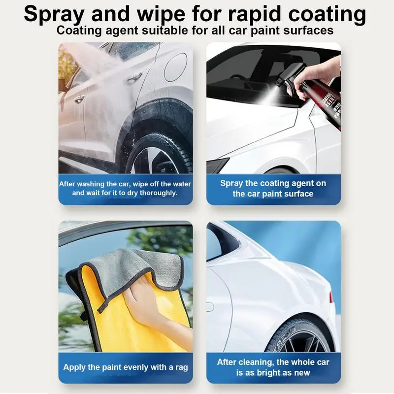 Coating Renewal Agent Paint Quick Coating Agent High Protection Coating Spray Hydrophobic Polish Spray Sealant Car Wax For