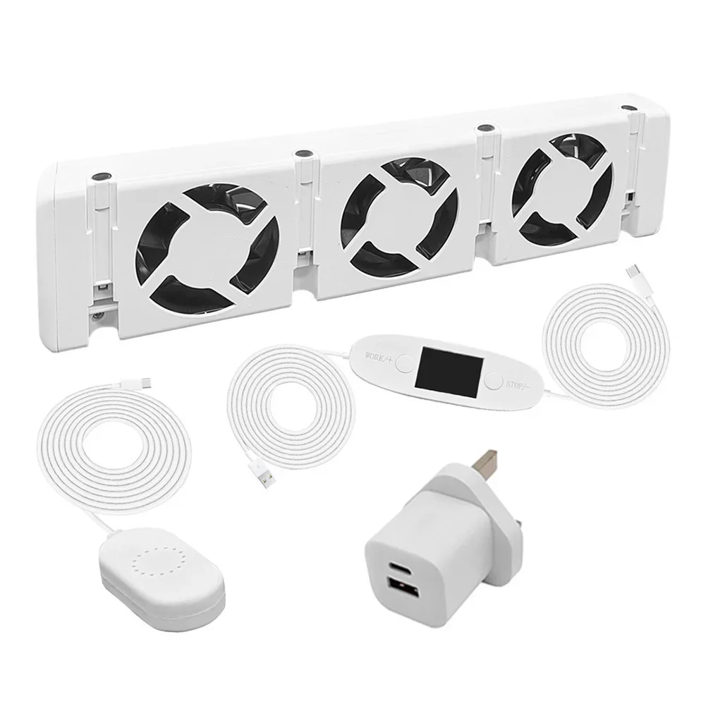 Ventilator Radiator Kipas Radiator Pintar 30X7X3Cm DC 5V 0,2A Sensor Suhu Perbaikan Rumah Konektor Tipe C