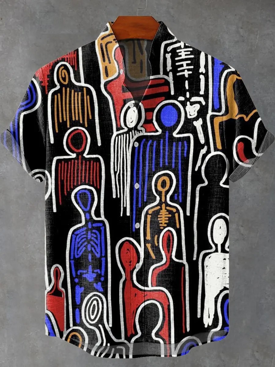 

Гавайская мужская льняная рубашка с коротким рукавом, 100% новая рубашка с 3D животным принтом и зеброй, декоративный узор, повседневная мода, лето