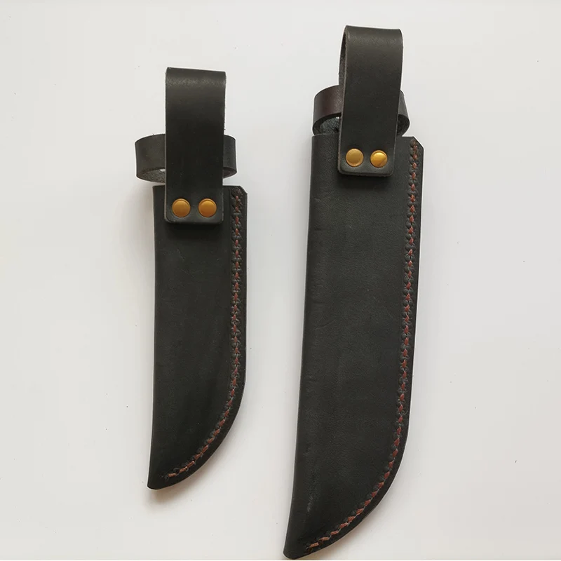 Image of 12 Größen Innenbreite 45 mm Echtes reines Rindsleder Rindsleder Gerade Messerabdeckung Scheide Scheide Feste Klinge Schutzhülle Hose