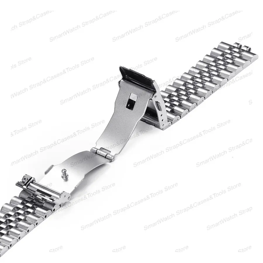 Solid Stainless Steel for Jubilee Strap for Seiko SKX007 SKX009 Metal Silver Bracelet 18 19 20 21 22 23 24mm Universal Watchband