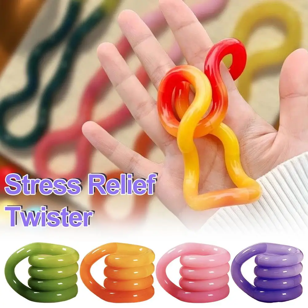 Deformable Rope Fidget Toy, Sensory Stress Relief Anxiety Toy for Adults Kids, Twist and Wrap Focus Training Desk Toy ﻿