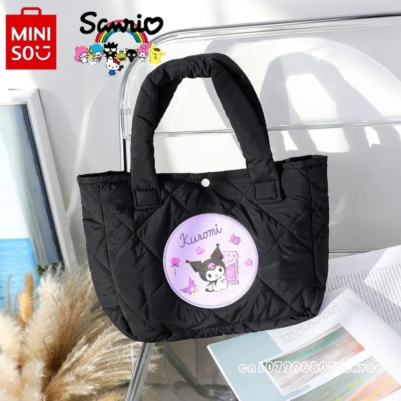 Mininstants Sanurgente-Sac à main en coton de dessin animé pour femme, sac à provisions frais, grande capacité, à la mode et de haute qualité, nouveau