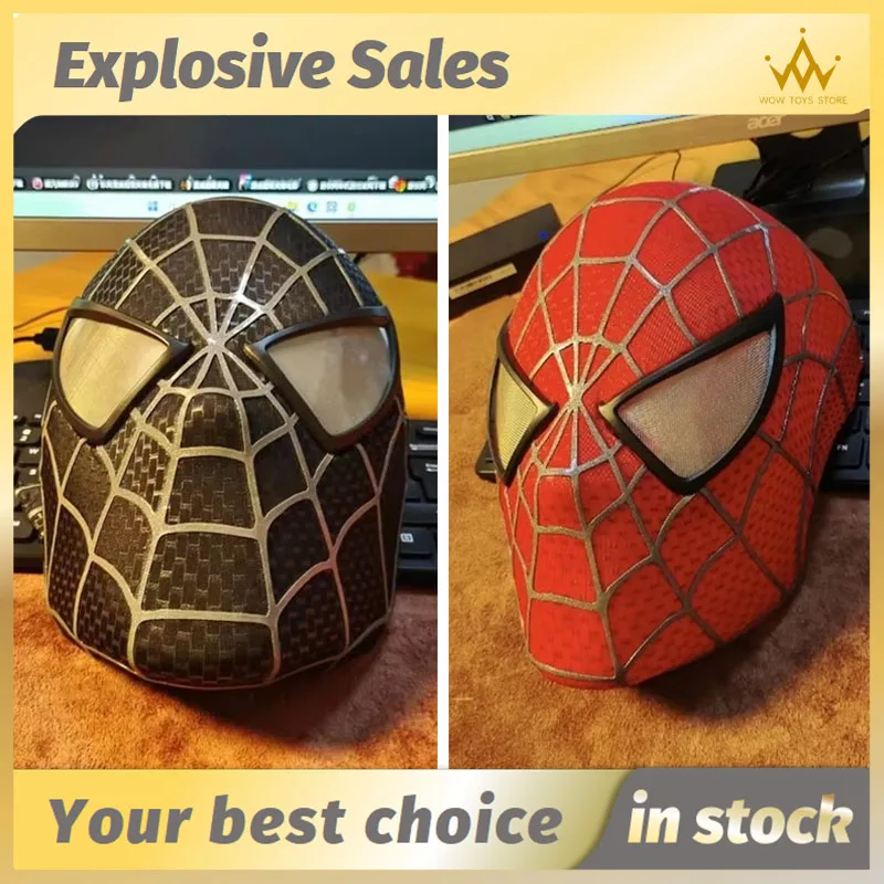 The Avengers Spiderman Mask Tobey Mask Action Figure Creative Ornament Cos Prop Christmas Gift Children Toy Halloween Kids Toys