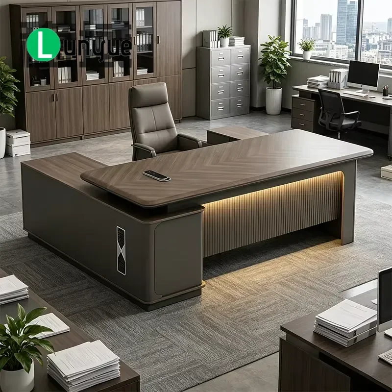 Modern Rectangle Office Desk for CEO Premium Eco-friendly Durable Design Executive Computer Table Workstation Home Study