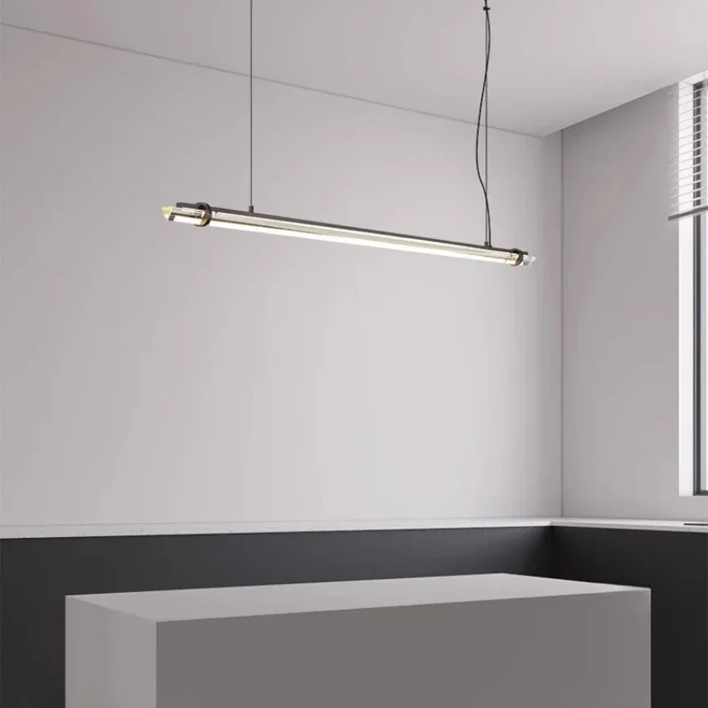 

SANDYHA Nordic Crystal LED Pendant Light Modern Long Design Elegant Lighting Dining Room Restaurant Living Room Stylish Home