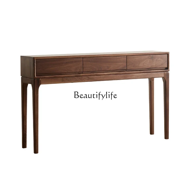 

LD33**North American Black Walnut Entrance Cabinet Modern Entrance Table Wall Tall Locker