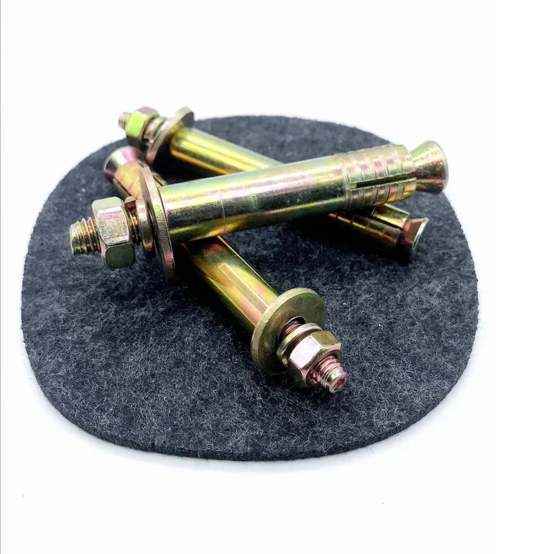 1-10pcs Expansion Screw Bolt M6 - M20 Reinforced Thickened Type Metal Anchor Sleeve Concrete Rod Wall Fastener L= 50-200mm