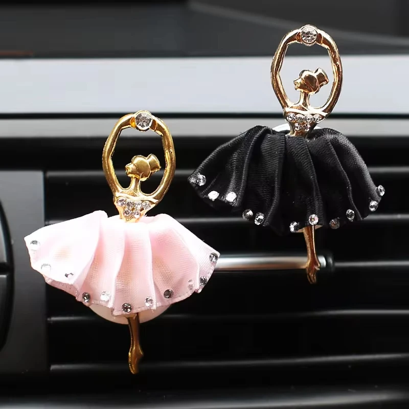 Car Perfume Clip Ballet Girl Air-conditioning Outlet Perfume Clip Ballerina Girl Freshener Fragrance Clip Car Decor Accessories