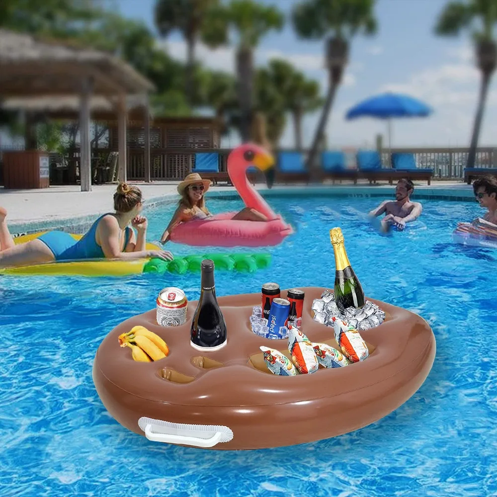Summer Inflatable Drink Holder Floating Cooler Table Bucket Tray for Pool Beach Sea Party Supplies