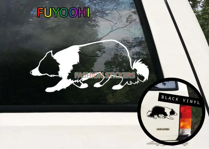 FUYOOHI Decal Border Collie Bumper Sticker Border Collie Dog Breed Stockdog Trendy Personalized Car Styling Decoration