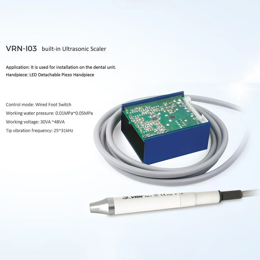 VRN i03E-Recessed Ultrasonic Scaler with Autoclavable Handle and Backlight