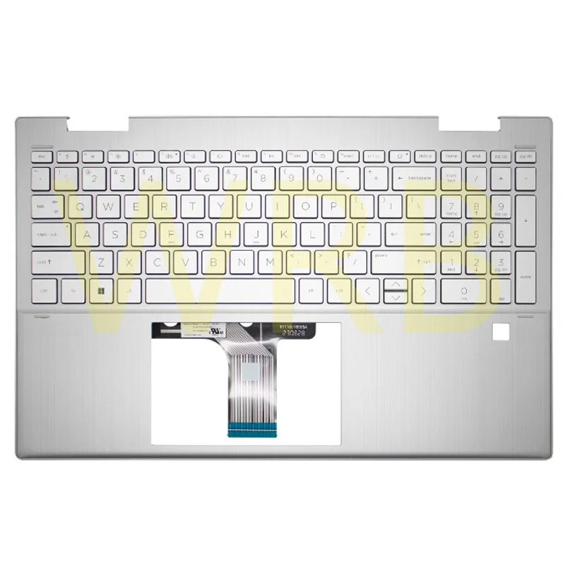 New C shell keyboard For HP pavilion X360 15-ER Silver shell without backlit