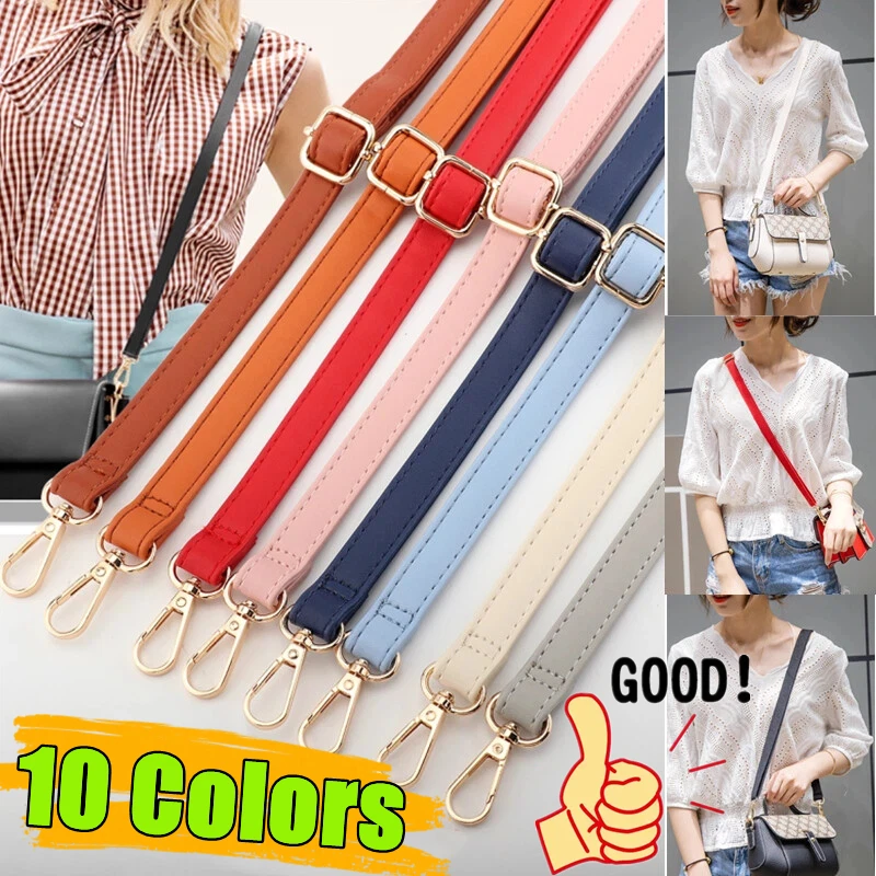 

10 Colors PU Leather Bag Handle Replacement Bags Strap 130cm Adjustable Shoulder Bag Strap Handbag Belts Bag Parts Accessories
