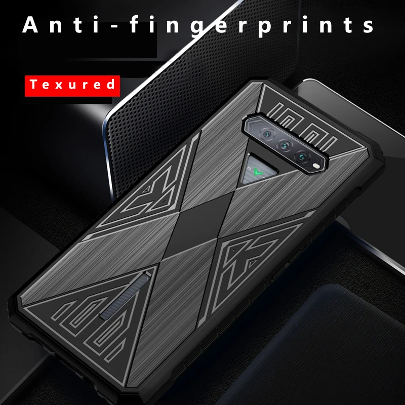 Shockproof Case for Xiaomi Black Shark 4 4S Pro Gaming Cover Silicone Rubber Rugged Phone Skin Matte Anti-fingerprints Back Capa