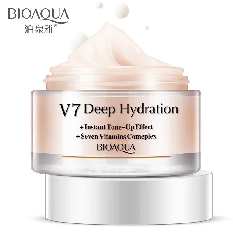 Bioaqua V7 Seven Vitamin Day Creams Moisturizing Face Cream Deep Hydrating Anti Aging Toning Whitening Brighten Skin Care Smooth