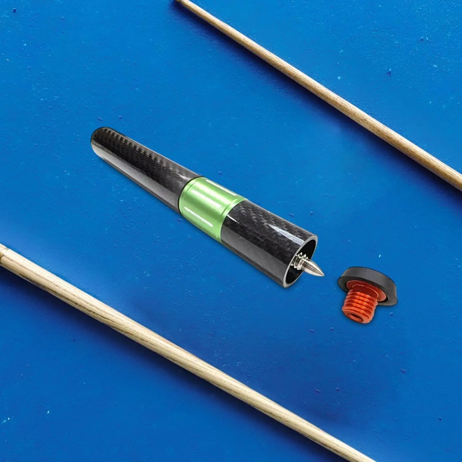 Pool Cue Extension Adjustable Carbon Fiber Stick Lengthener Tool for Billiard Supplies Accessory