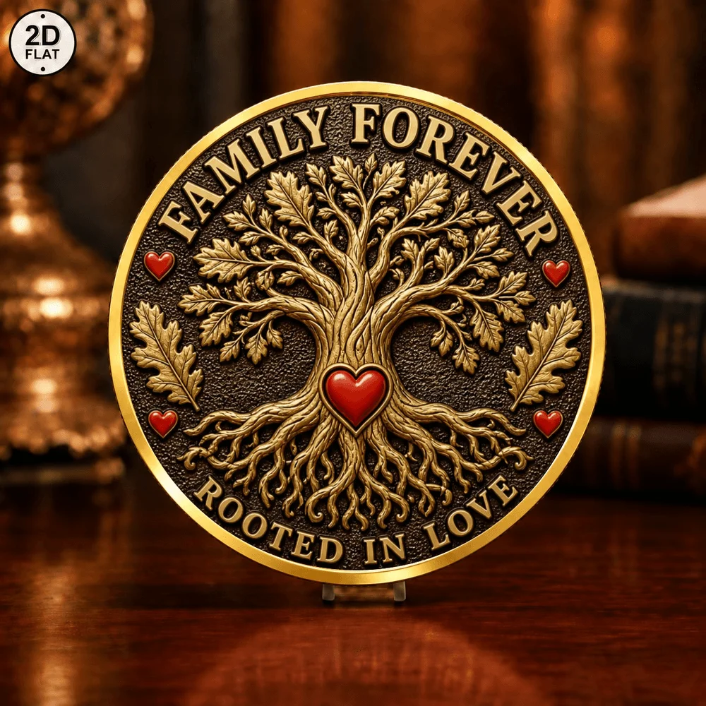1pc Family Rooted In Love Tree Metal Collectible Coin Best Buddy Loyal For Life Paw Challenge Coin Pet Lovers Souvenir Gifts