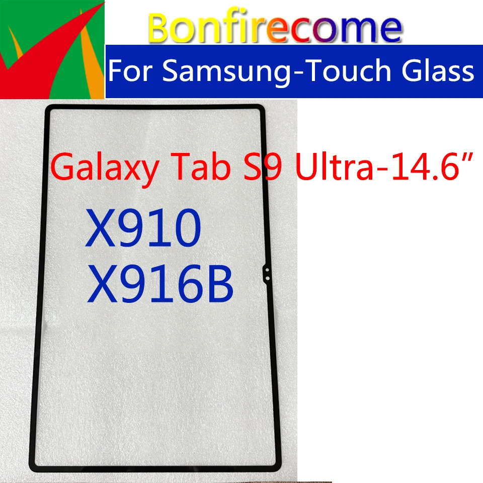 Replacement For Samsung Galaxy Tab S9 Ultra S9U X910 X916B X918U Touch Screen Panel Sensor Front Outer LCD Glass With OCA