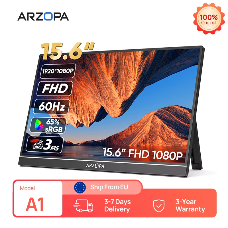 ARZOPA 15.6インチ ポータブルモニター FHD IPS USB-C HDMI