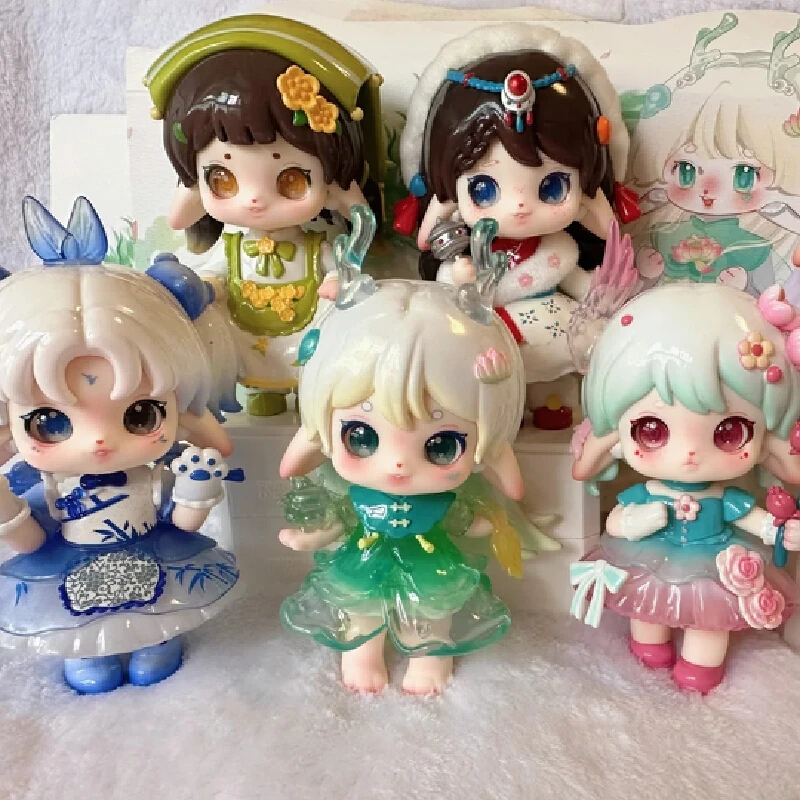 

Натуральная рубиновая чайная сказочный храм серии слепая коробка милая аниме-фигурка в стиле шинуазри Mystery Box Tide Topdesk украшения индивидуальный подарок