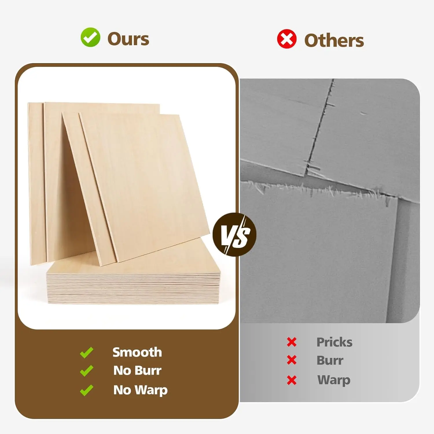 24pc Basswood Sheets - 12x20x3mm for Laser Cutting, Crafts & DIY Projects