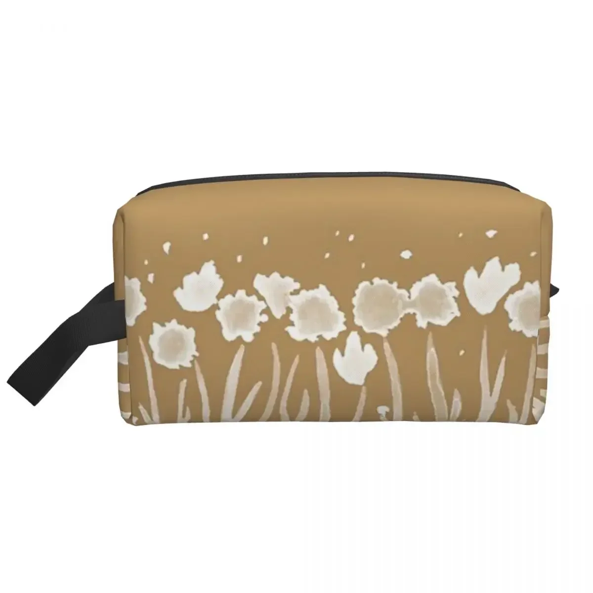 Alliums And Daffodils Watercolor Painting - Fawn  Travel Cosmetic Bag Makeup Toiletry Organizer Ladies Beauty Storage Dopp Kit