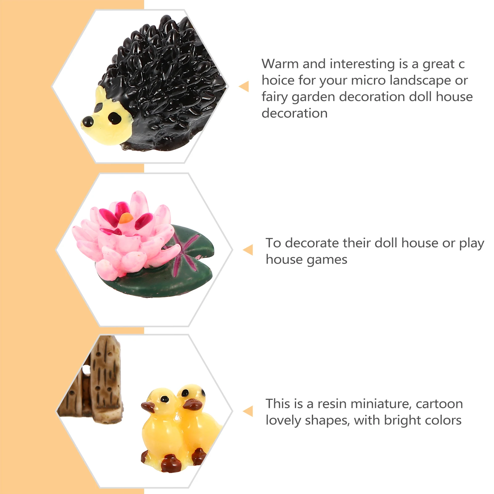 

Micro Landscape Ornament Resin Desktop Decoration Mini Garden Ornament Set Creative Succulent Adornment Bedroom Party Decor